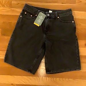 Black Denim Shorts